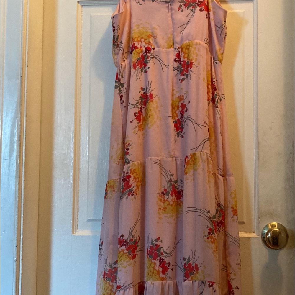 Floral Maxi Dress in Pink and Red